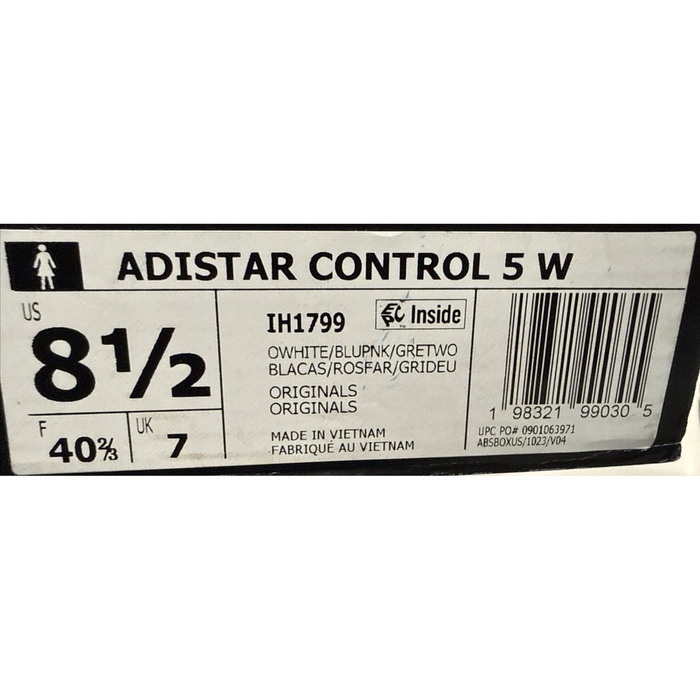 Adidas ADISTAR CONTROL 5 W Women 8.5 Off White /Blush Pink /Grey Mesh IH1799 New - Picture 17 of 17
